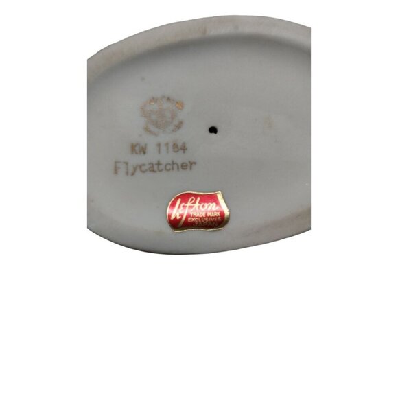 Vintage Lefton China Bird Figurine KW 1184 Flycatcher Handpainted Porcelain 4.5" - Picture 5 of 8